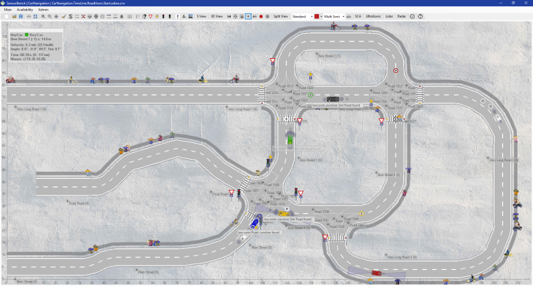 SensorBench - Road Users and Car Navigation
